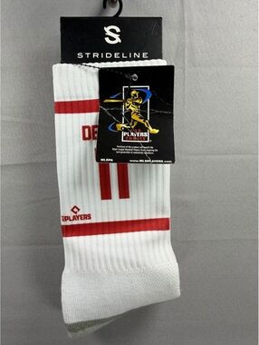 StrideLine Devers #11 White and Red Baseball Socks